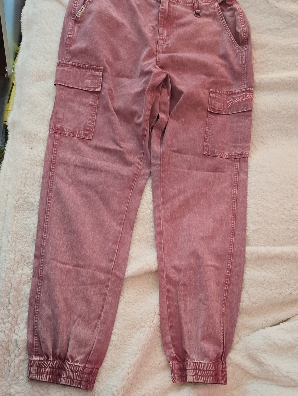 Fivestar General Washed Rose Cargo Joggers